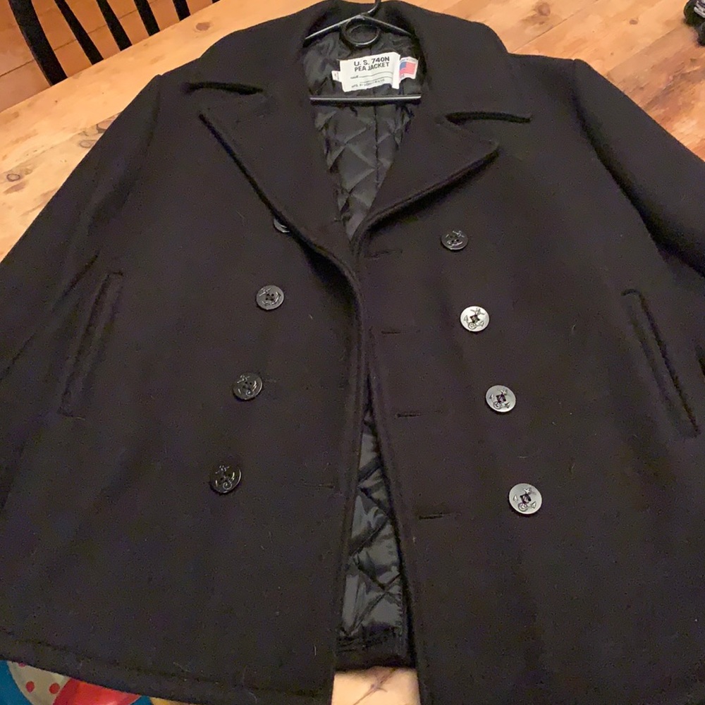 Men’s Wool Pea Jacket Size:44